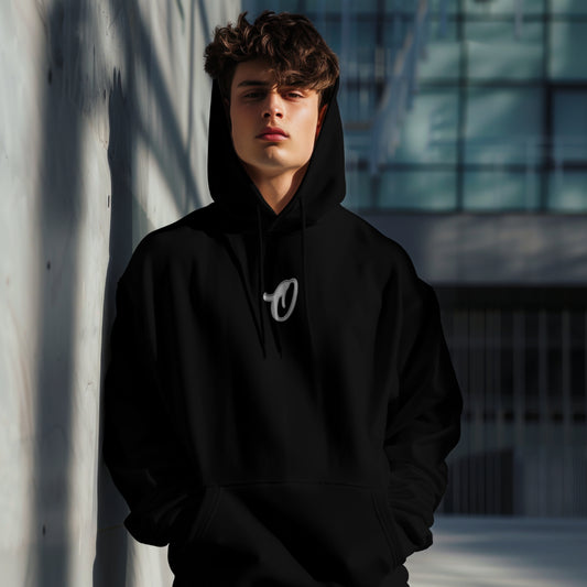 BLACK OFFUNIQUE LOGO HOODIE